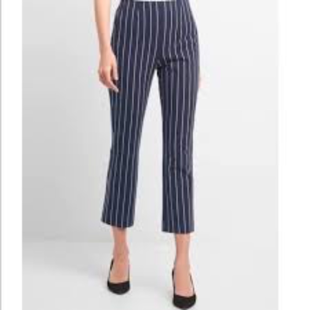 NWT gap pinstripe crop flares